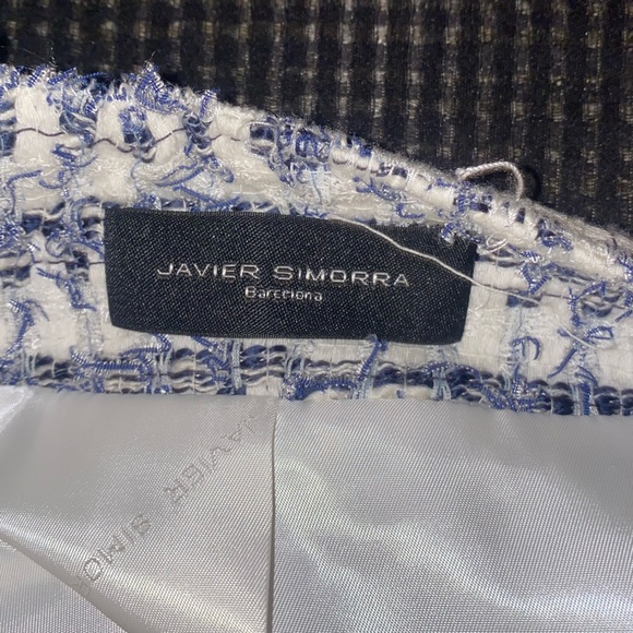 Euc Javier Simorra blue &white Tweed jacket - Picture 4 of 4
